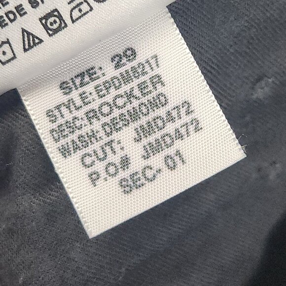 Joe’s Jeans The Rocker Womens Sz 29 Desmond Black Wash Slim Boot Flare Low Rise - Picture 8 of 12